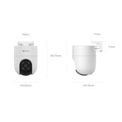 EZVIZ H8c 2K Cámara PTZ WiFi Exterior 3MP IA 360°
