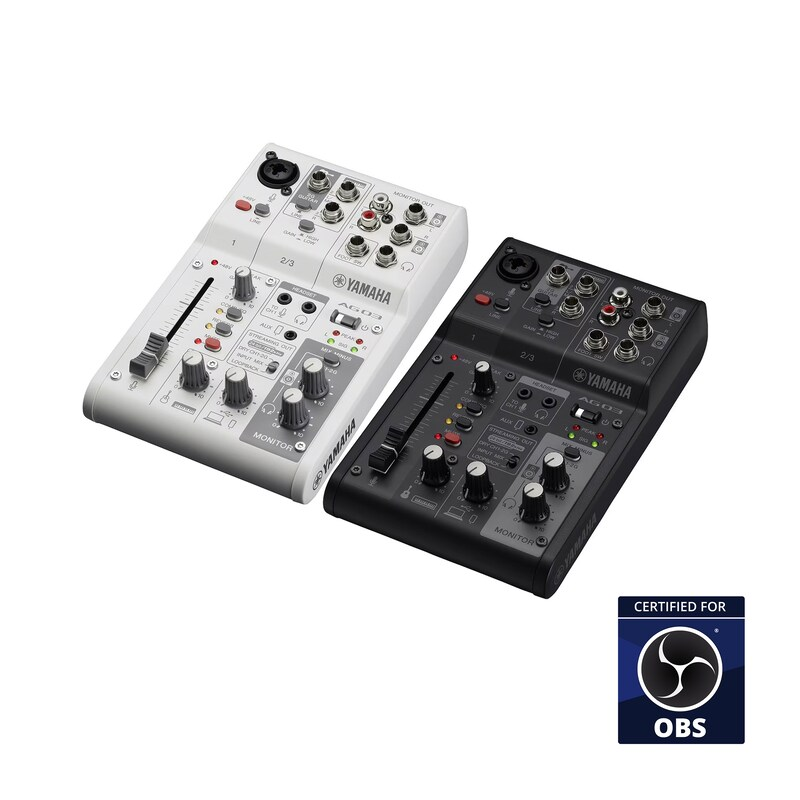 Yamaha AG03MK2 - Mixer USB para Streaming y Podcast