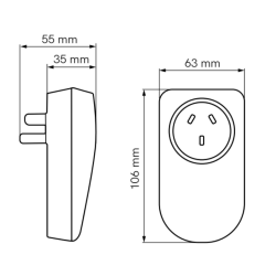 Tomacorriente Inteligente Wi-Fi Etheos TSW-010A 10A Tuya Alexa