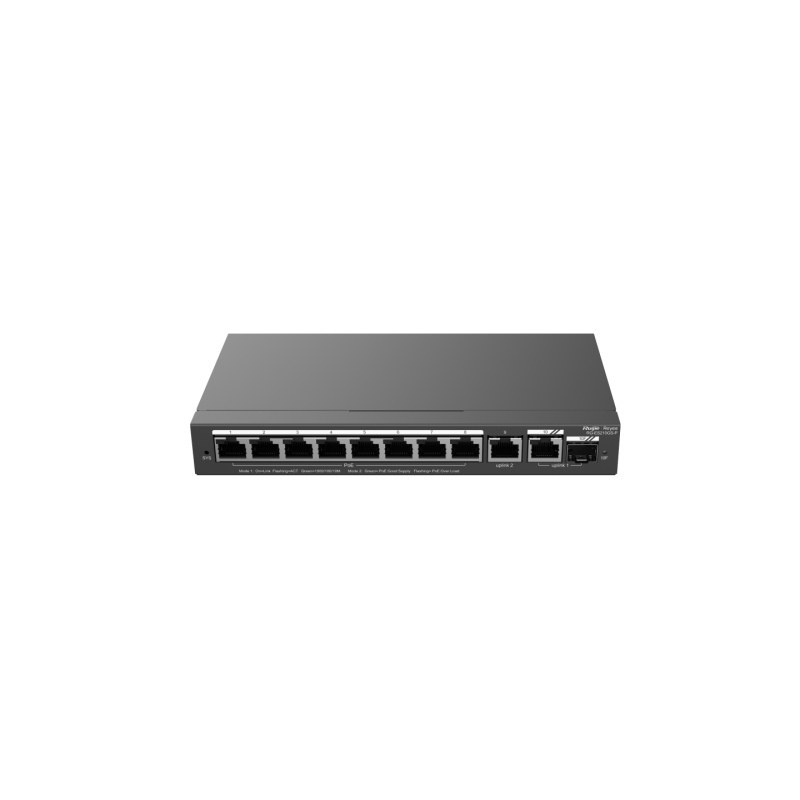 Switch Ruijie Reyee RG-ES210GS-P 8 Puertos PoE+ 125W + 2 SFP Cloud Switch Ruijie Reyee RG-ES210GS-P 8 Puertos PoE+ 125W + 2 SFP Cloud
